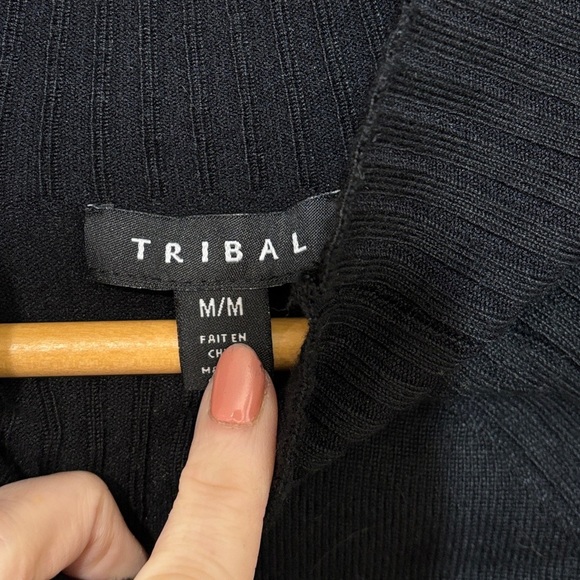 Tribal Black Turtleneck Sweater - Picture 3 of 4